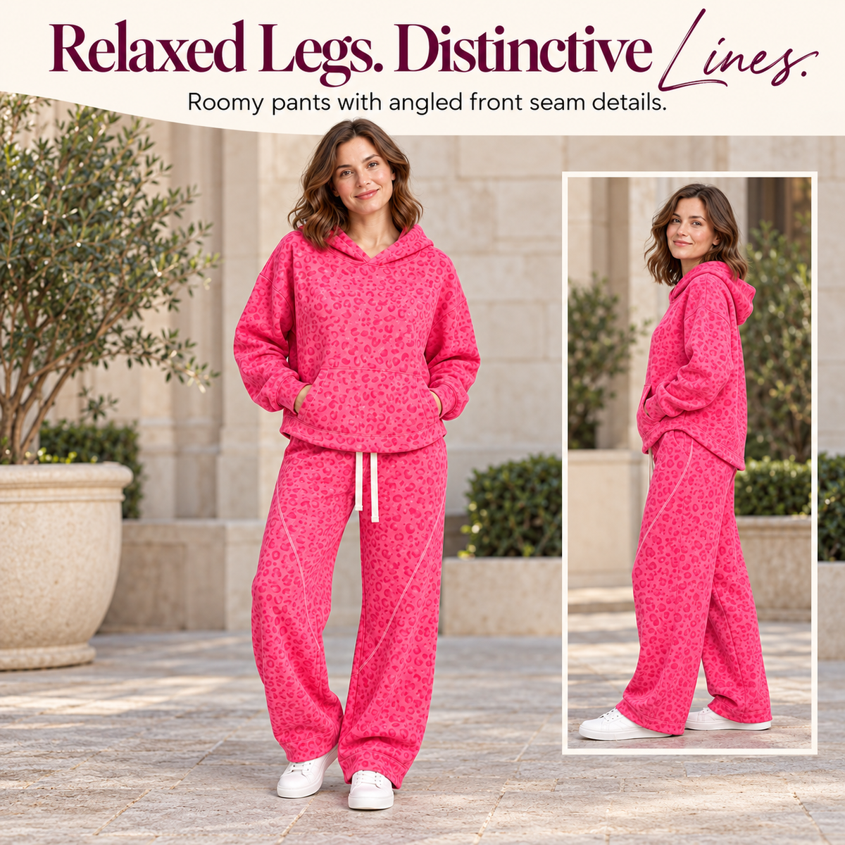 🐆 Leopard Print 2-Piece Set – Relaxed Hoodie & Drawstring Pants
