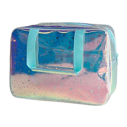 👜Holographic Star Toiletry Bag – Large Capacity Cosmetic Organizer👜