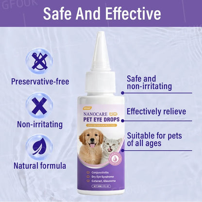 👩‍⚕️NanoCare Pet Eye Drops ☑️ FDA Approved | Relieves Conjunctivitis, Dry Eyes, Cataracts, and Keratitis😸 🐶