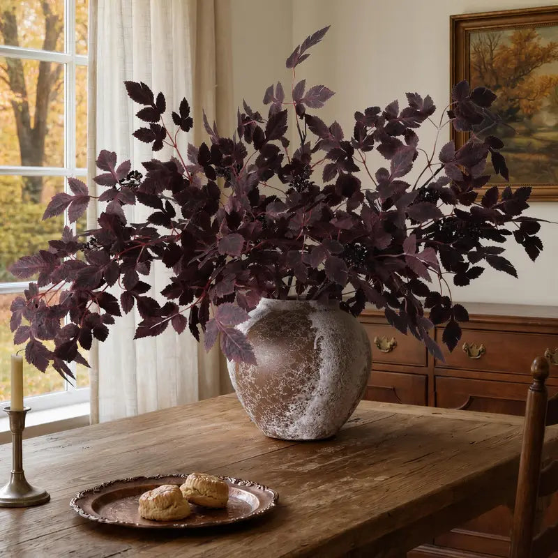 24-Inch Artificial Cimicifuga Plant with Realistic Silk Leaves and a Lifelike Touch