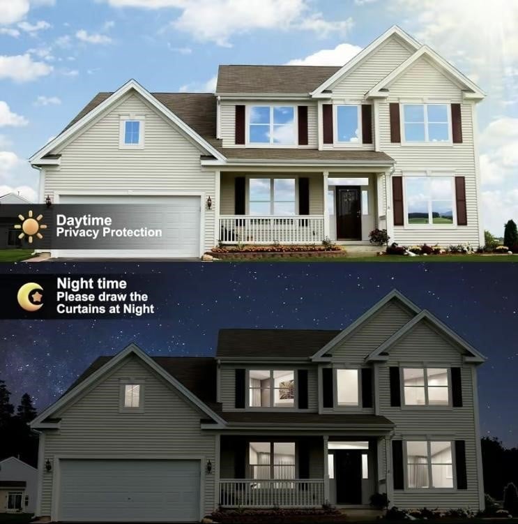 Window Privacy Film One Way, UV Sun Blocking, Heat Control