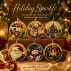 🎄🦌 6-Pack Christmas Diamond Painting Ornament Kit | Make Beautiful Hand‑Made Decorations🎁