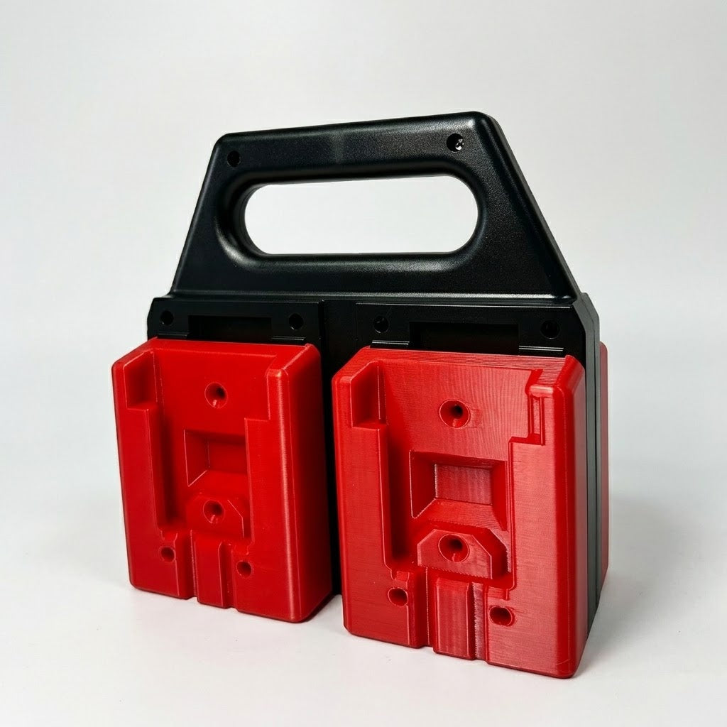 Cordless Tool Battery Storage Rack – 4/6-Slot Organizer, Compatible with DeWalt, Makita & Milwaukee