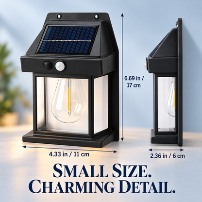 ☀️ Vintage Solar Wall Lantern – Warm Glow for Your Outdoor Space ✨