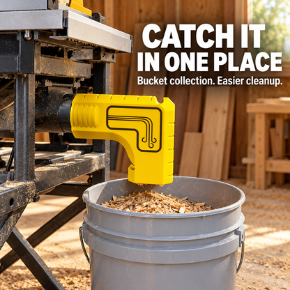Table Saw Dust Collection Adapter – No Vacuum Needed, Less Sawdust & Easy Cleanup