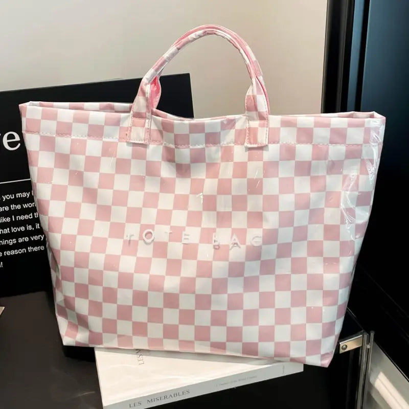 Women's Large Capacity Glossy Tote Bag – Stylish Everyday Carryall for Shopping, Work & Travel
