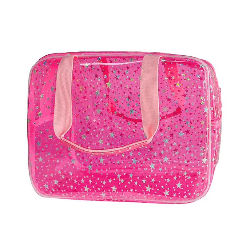 Holographic Clear Star Cosmetic Travel Bag