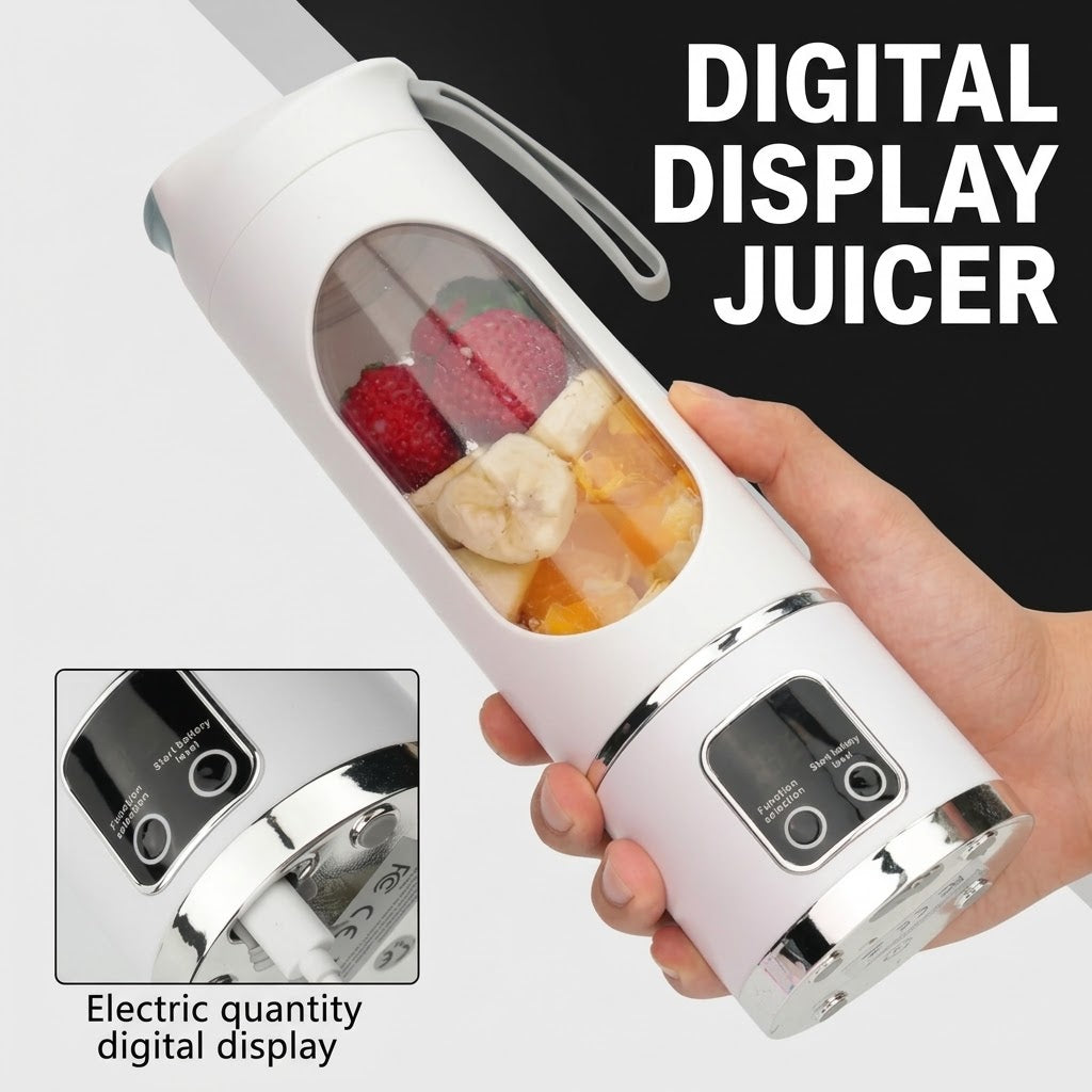 Portable Wireless Blender – 12 Blades, 3 Speeds & Digital Display
