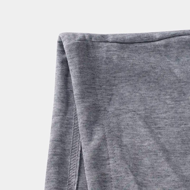 Women's Gray Basic Hoodie Top