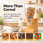 Bamboo Cereal Dispenser Countertop