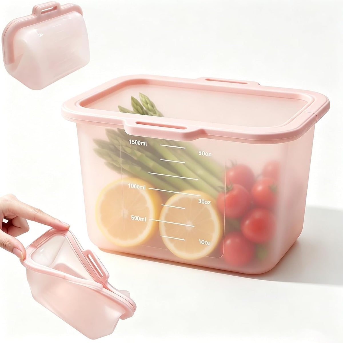 Reusable Silicone Food Storage Bag – Magnetic Seal, Easy Clean, Fridge & Freezer Friendly