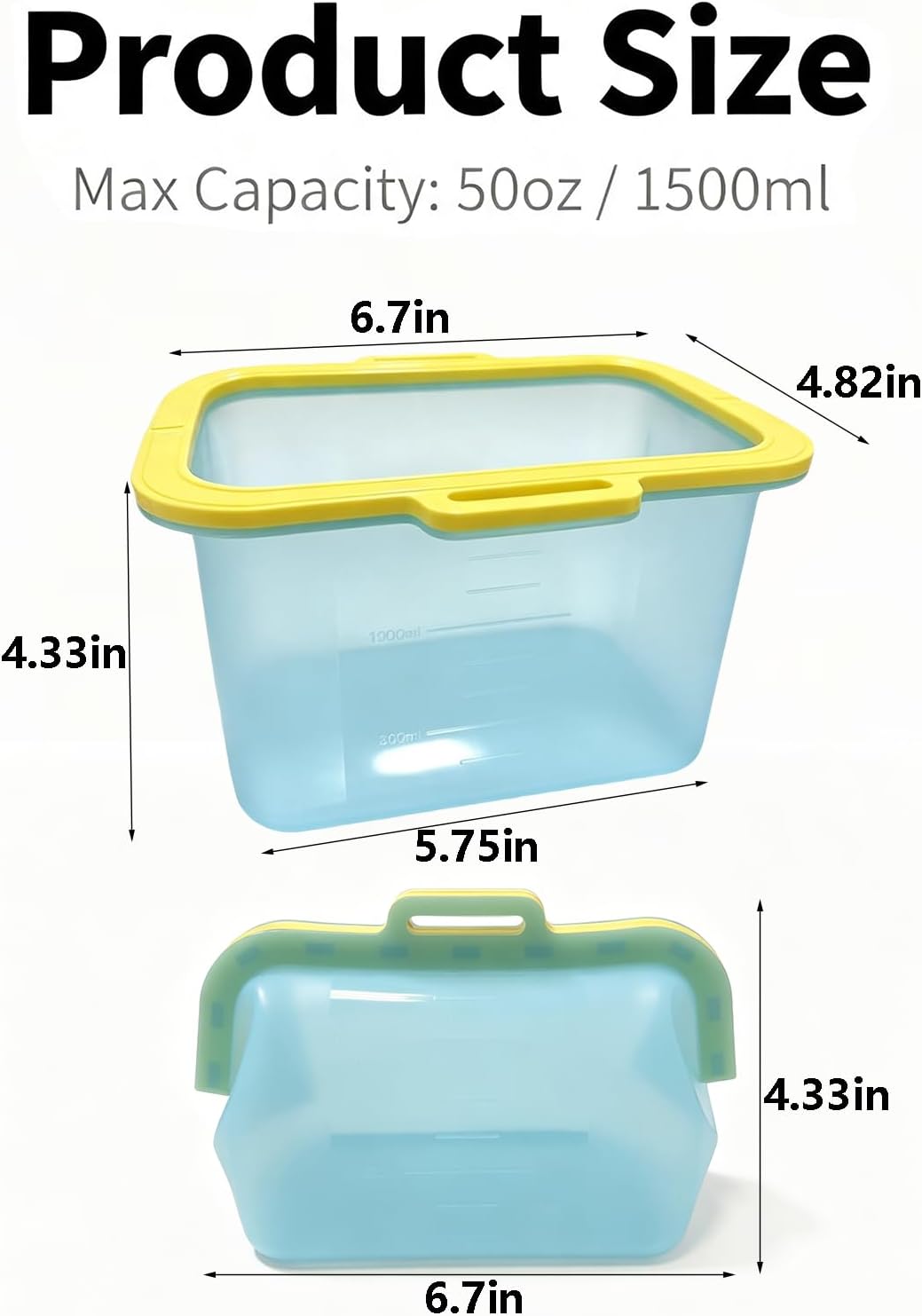 Reusable Silicone Food Storage Bag – Magnetic Seal, Easy Clean, Fridge & Freezer Friendly