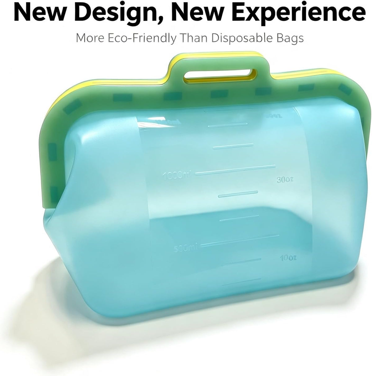Reusable Silicone Food Storage Bag – Magnetic Seal, Easy Clean, Fridge & Freezer Friendly