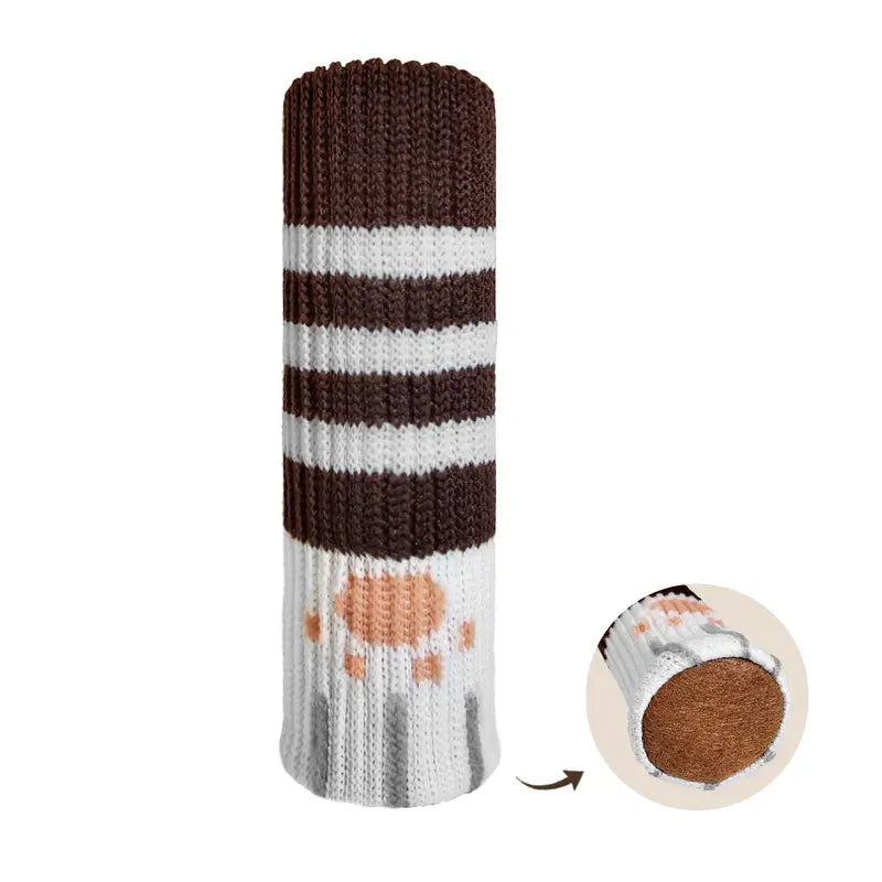 16/24 Pcs Christmas Knit Chair Leg Socks with Felt Pads – Non-Slip Furniture Floor Protectors