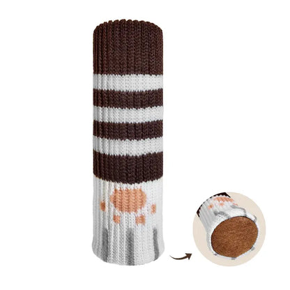 16/24 Pcs Christmas Knit Chair Leg Socks with Felt Pads – Non-Slip Furniture Floor Protectors