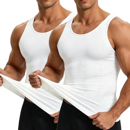 2/3/4Pack Menswear Compression Tank Top,tummy & Abdominal Control Body Shaper Trainer Vest