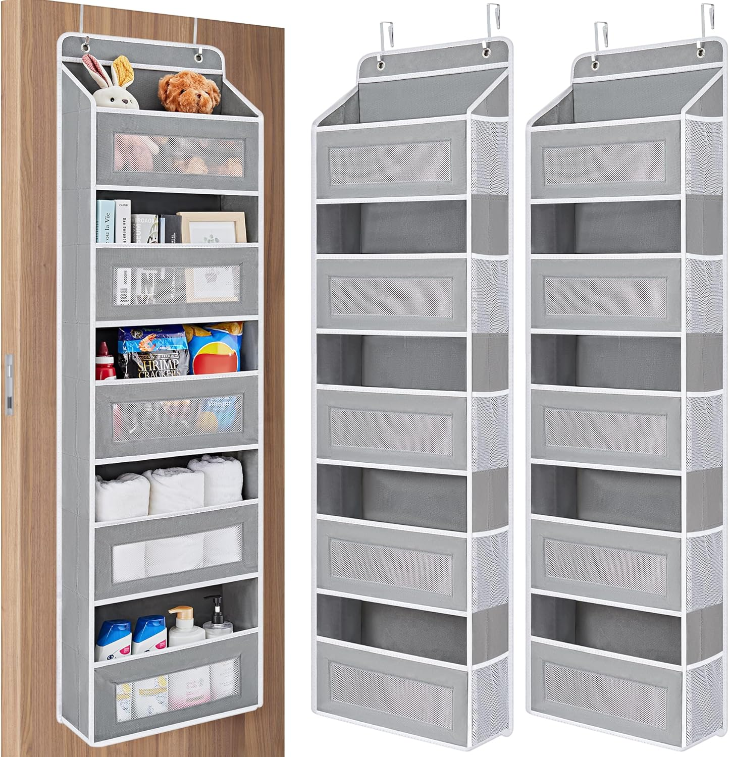Large capacity hanging storage bag behind the door