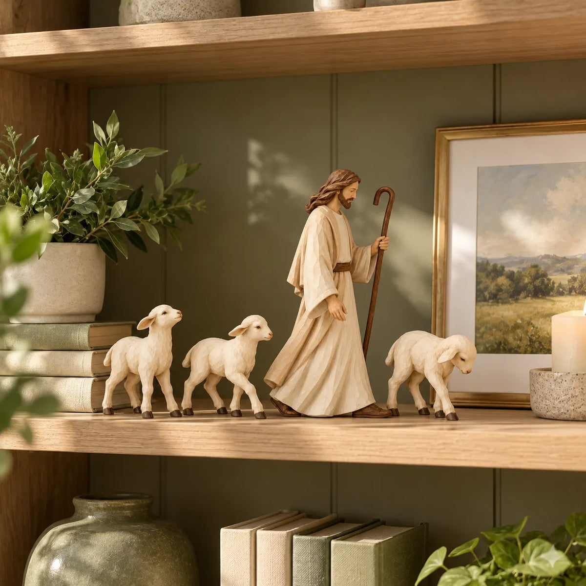 The Good Shepherd & Lambs Sculpture Collection