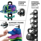 🧢Wall-mounted hat rack – each rack can hold 10 hats🧢No-drill installation