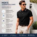 Men's Cool & Breathable Summer Polo Shirt – Stretch Slim Fit