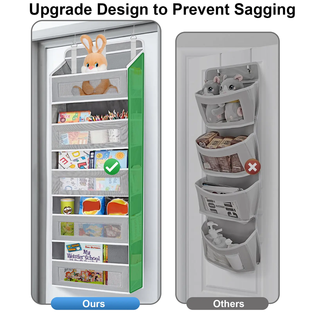 Large capacity hanging storage bag behind the door