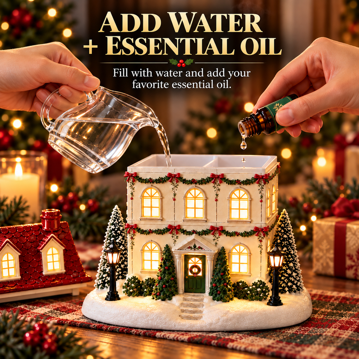 🎄Cozy Christmas Aroma Diffuser – Fill Your Home with Holiday Magic! ❄️