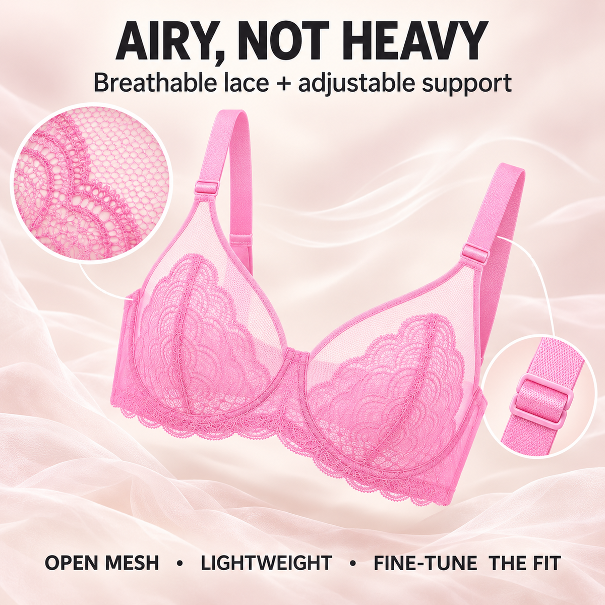 Full-Coverage Lace Minimizer Underwire Bra