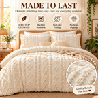 Boho Tufted Embroidery Comforter Set