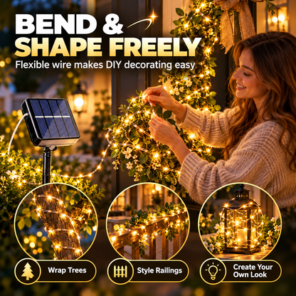 2-Pack Solar Fairy String Lights for Magical Outdoor Glow