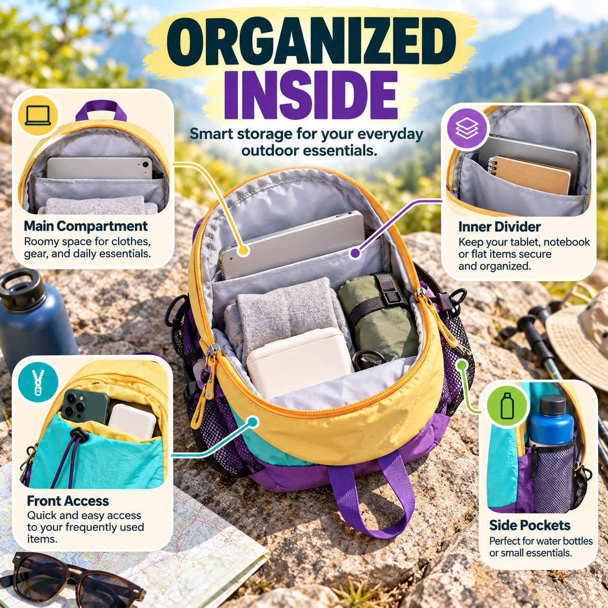Lightweight Outdoor Mini Backpack – Compact, Splash-Resistant & Ready for Every Adventure