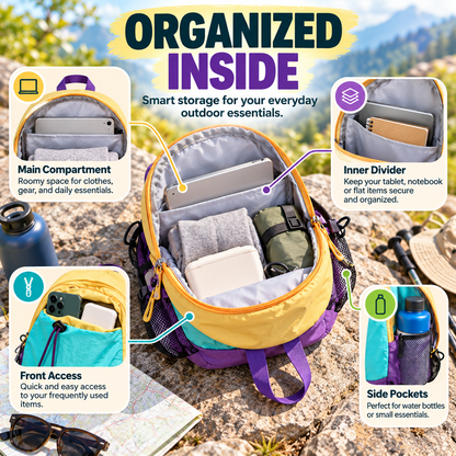 Lightweight Outdoor Mini Backpack – Compact, Splash-Resistant & Ready for Every Adventure