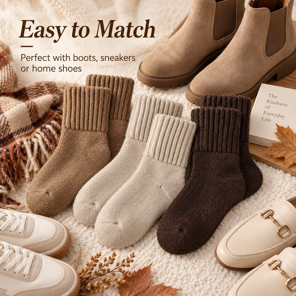 5-Pack Women’s Warm Mid-Calf Socks