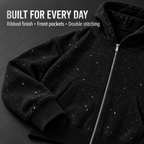 ✨️2026 NEW Men's Sequined Hooded Sweatshirt with Zipper and Pockets✨️
