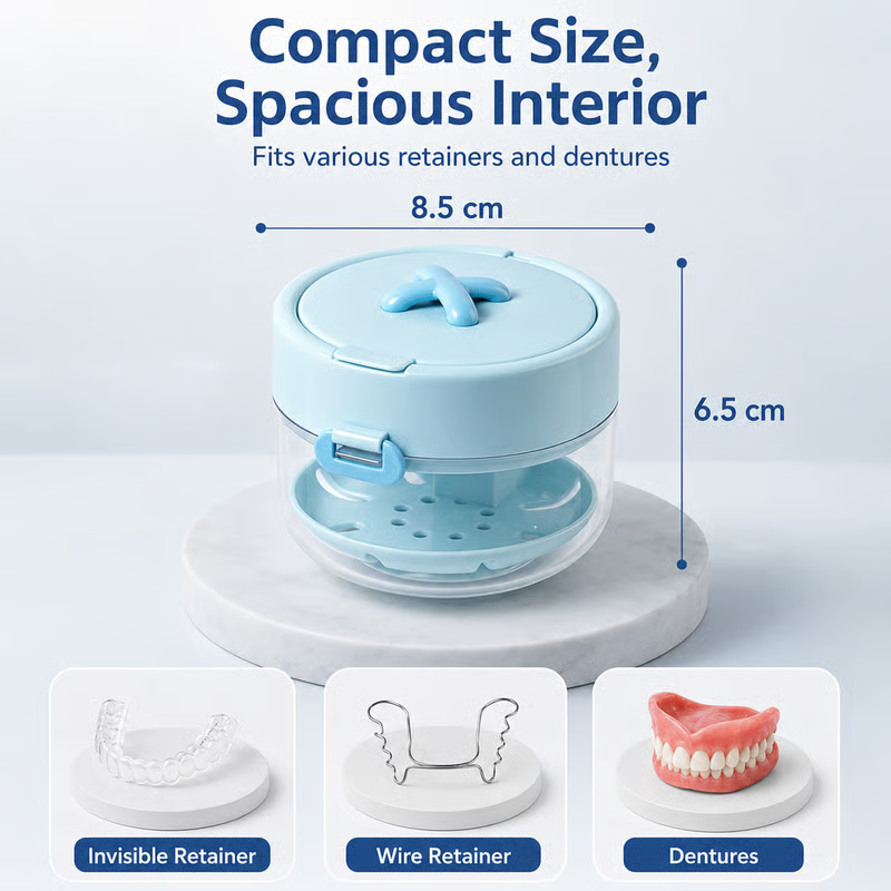 🦷✨3-in-1 Retainer Cleaning & Storage Case