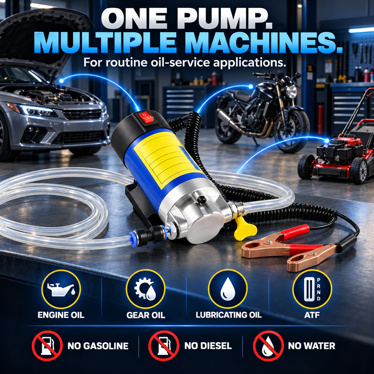 12V 100W Efficient Powerful Self-Priming Oil Pump