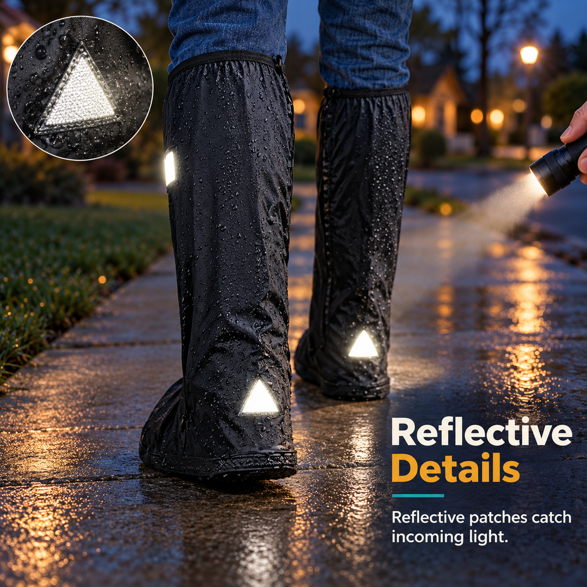 All-Weather Waterproof Shoe Covers for Men & Women ☔ | Non-Slip Tall Rain Boot Guards with Secure Fit 👟
