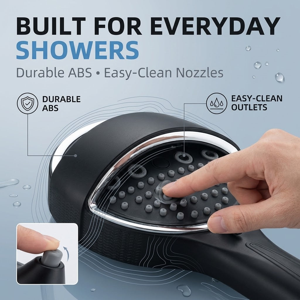 6-Mode High-Pressure Handheld Shower Head