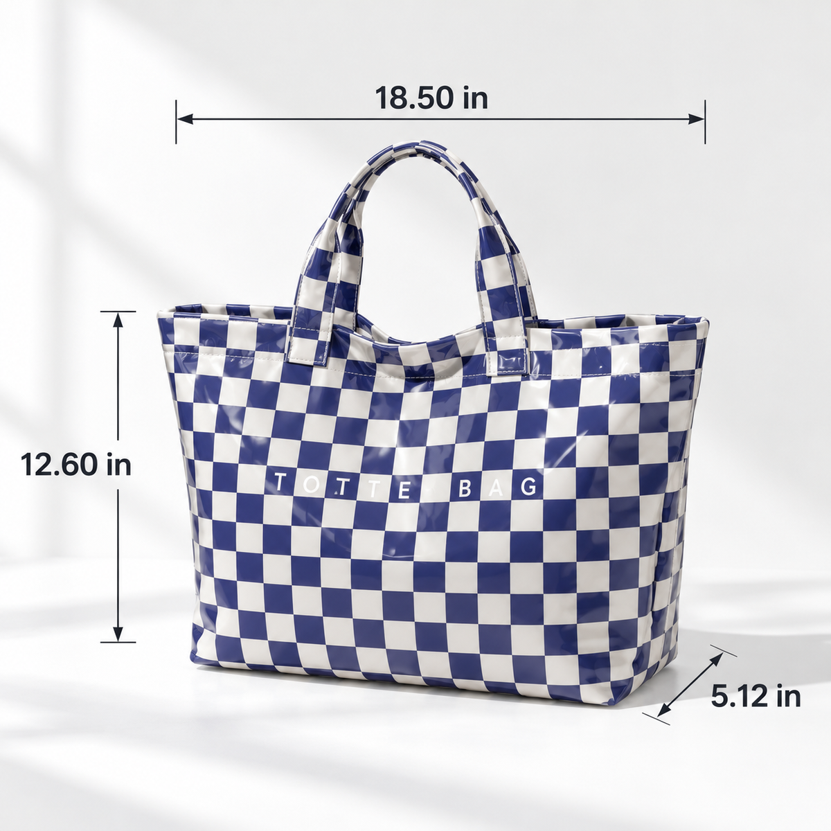 Women's Large Capacity Glossy Tote Bag – Stylish Everyday Carryall for Shopping, Work & Travel