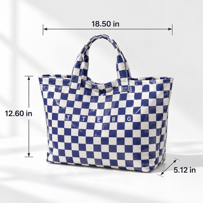 Women's Large Capacity Glossy Tote Bag – Stylish Everyday Carryall for Shopping, Work & Travel