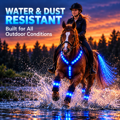 🐎LED Light-Up Horse Harness & Fiber-Optic Tail Accessory Set🌙