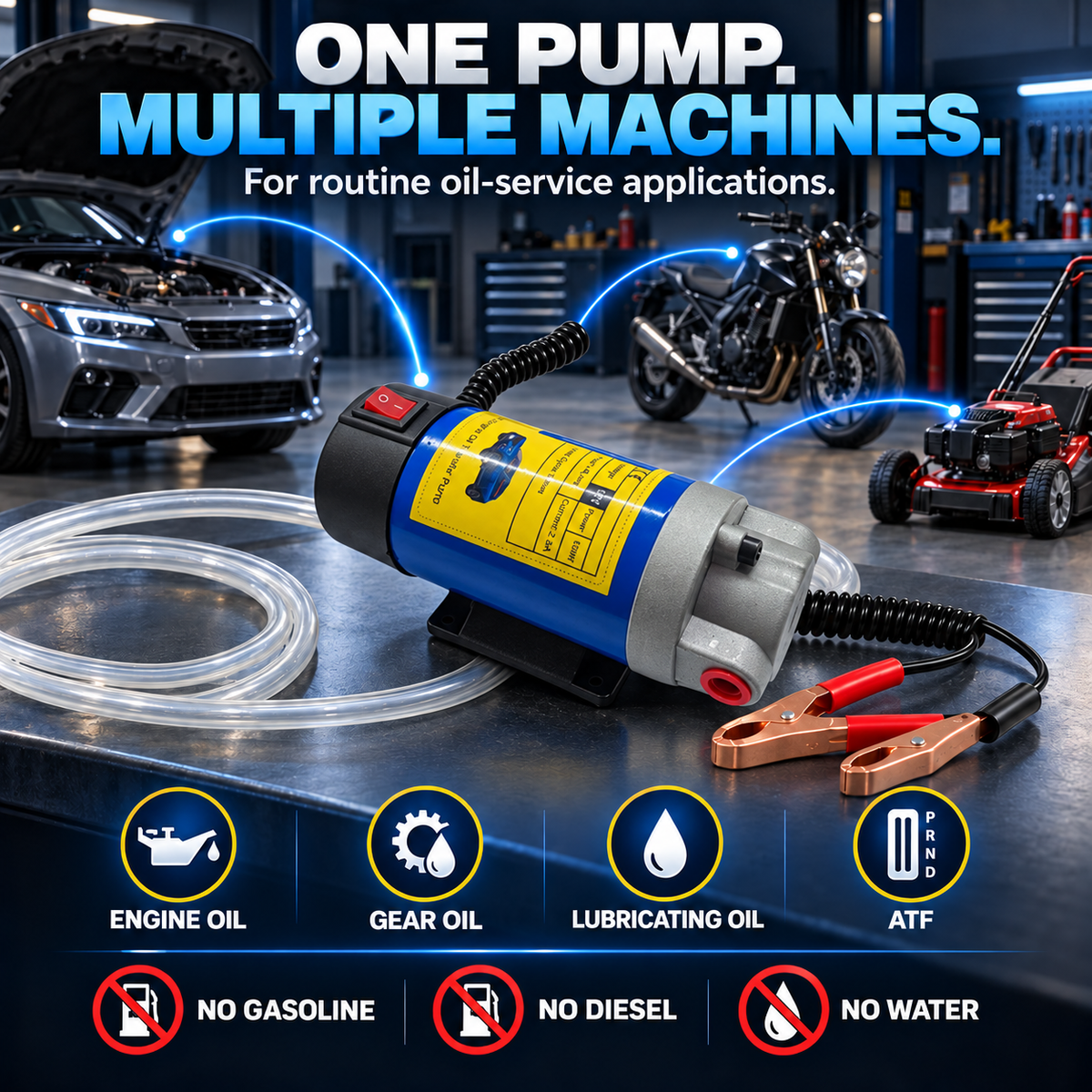 12V 100W Efficient Powerful Self-Priming Oil Pump