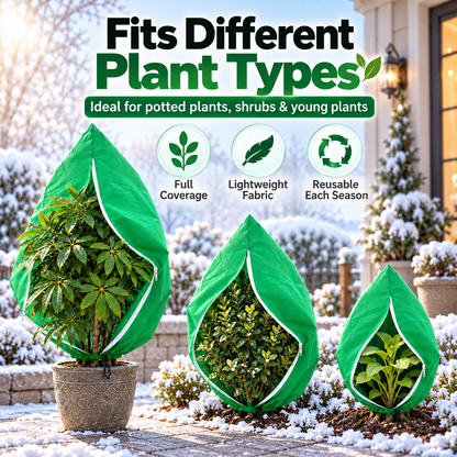 5-Pack Reusable Plant Frost Covers – Breathable Winter Protection