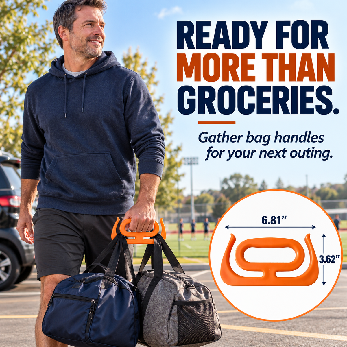 ✨ Ergonomic Multi-Purpose Carrier Handle – 100 lbs Grocery, Bucket & Tote Holder