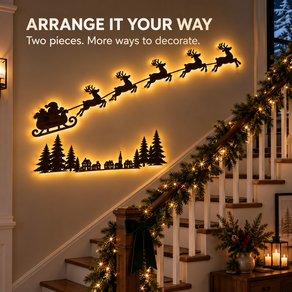 Christmas Reindeer LED Wall Decor