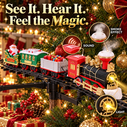 🎄 Animated Christmas Train Set for Around the Tree