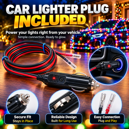 1500 LED Multicolor Car String Lights with Remote Control
