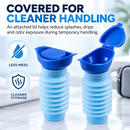Collapsible Portable Emergency Urinal for Travel, Camping & Daily Care