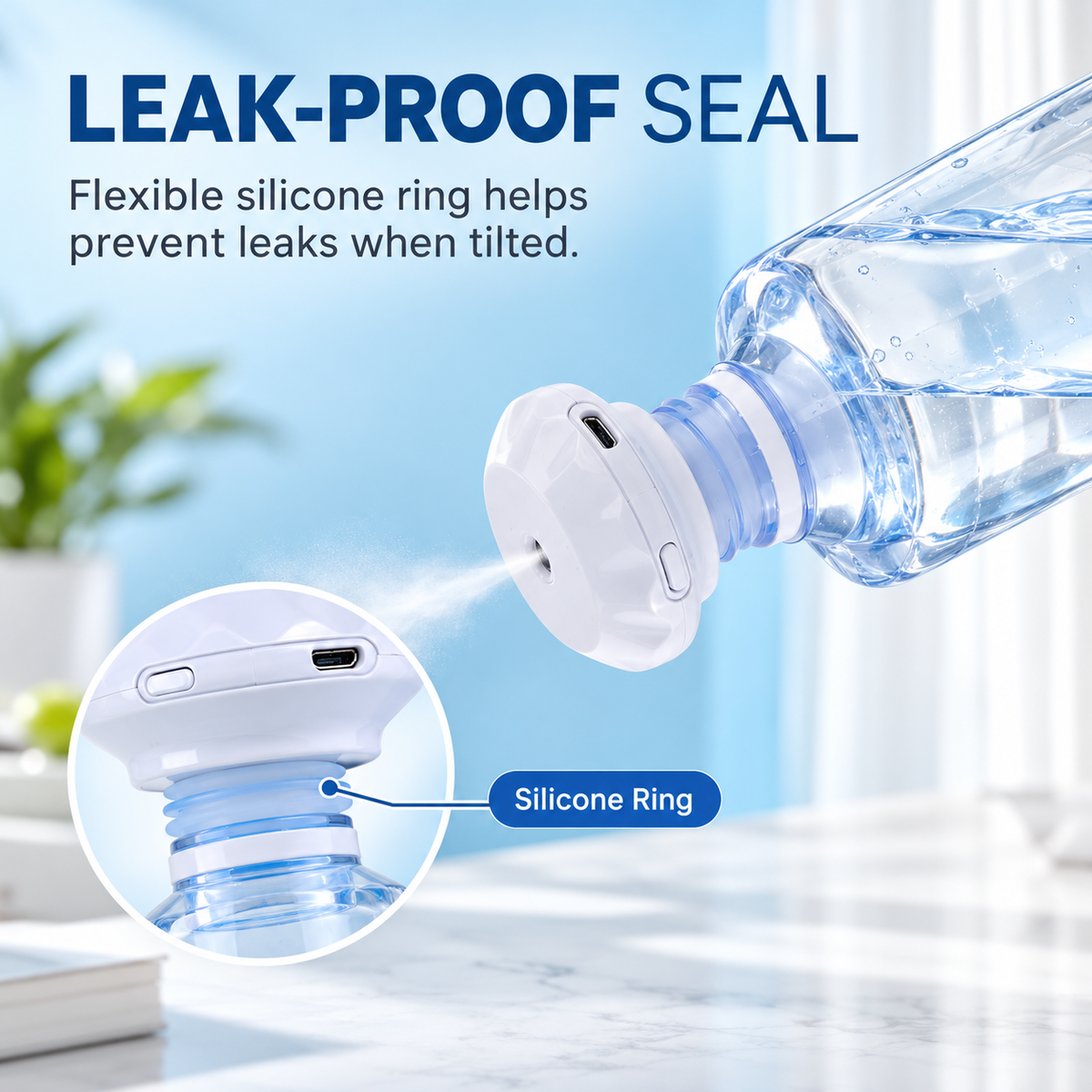 💧 Portable Tank-Free Humidifier for Bottles & Cups 🔌