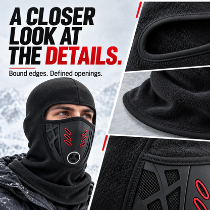 ❄️ Winter Fleece Balaclava with Vented Face Panel & Extended Neck Coverage