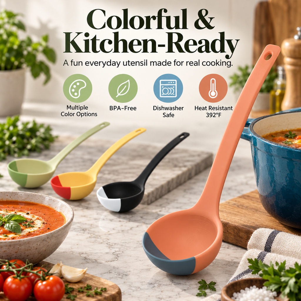3-in-1 Silicone Ladle & Scraper Spoon